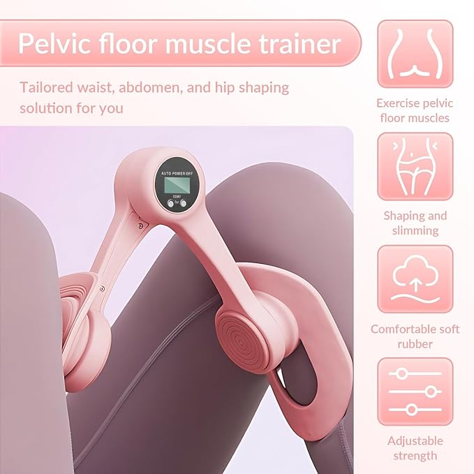 Pelvic Floor Muscle Trainer, Automatic Counting  Thigh Exercise Equipment for Home