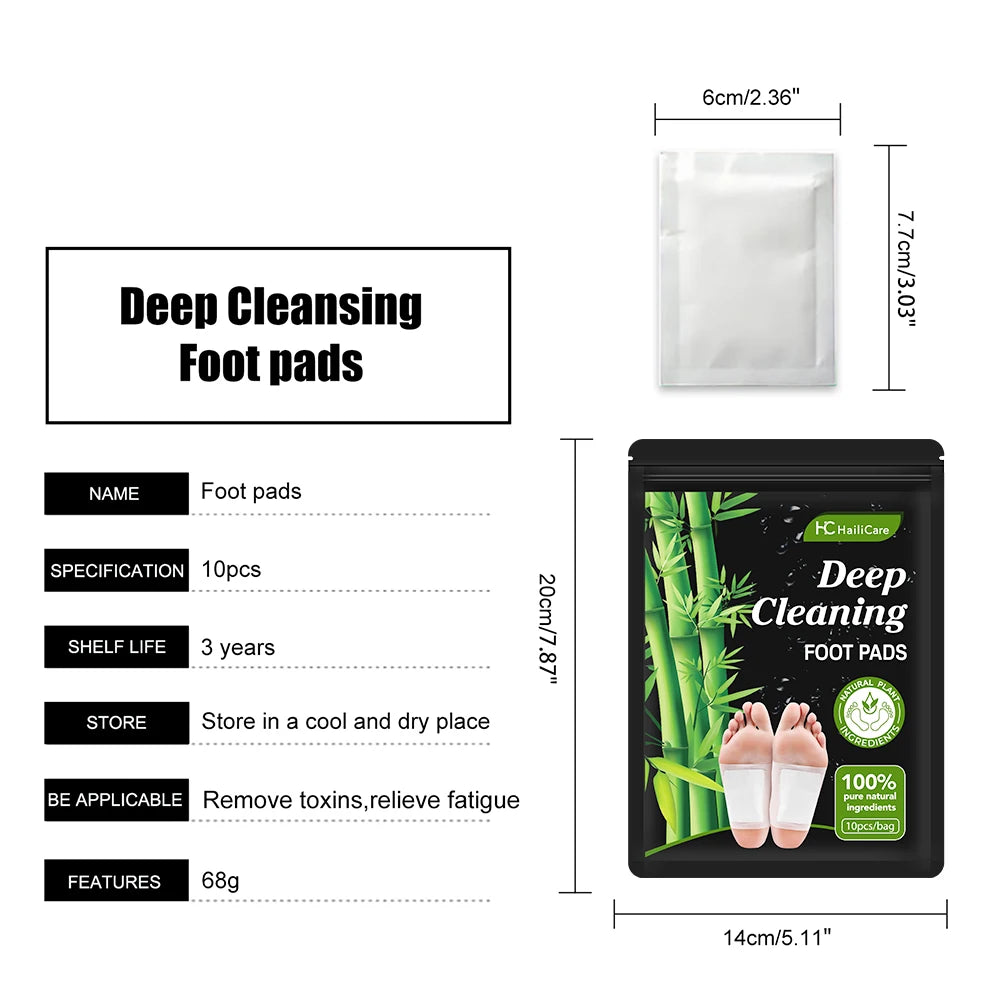 10PCS Detox Foot Patches Stress Relief Feet Deep Sleep Herbal Detox Sticker Conditioning Body Relieve Stress Foot Care Tool
