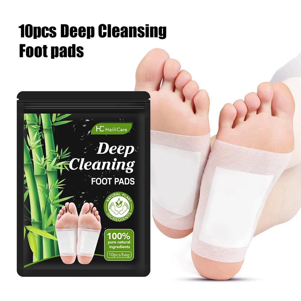 10PCS Detox Foot Patches Stress Relief Feet Deep Sleep Herbal Detox Sticker Conditioning Body Relieve Stress Foot Care Tool