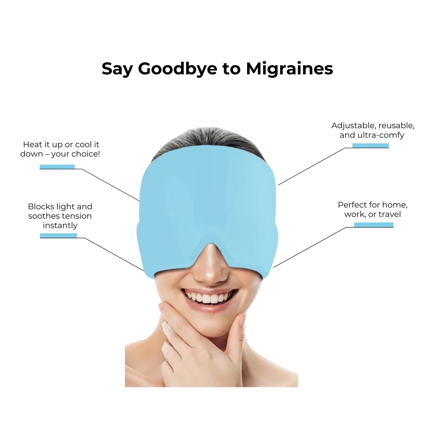 Instant Migraine Relief – Hot & Cold Therapy in One Cap
