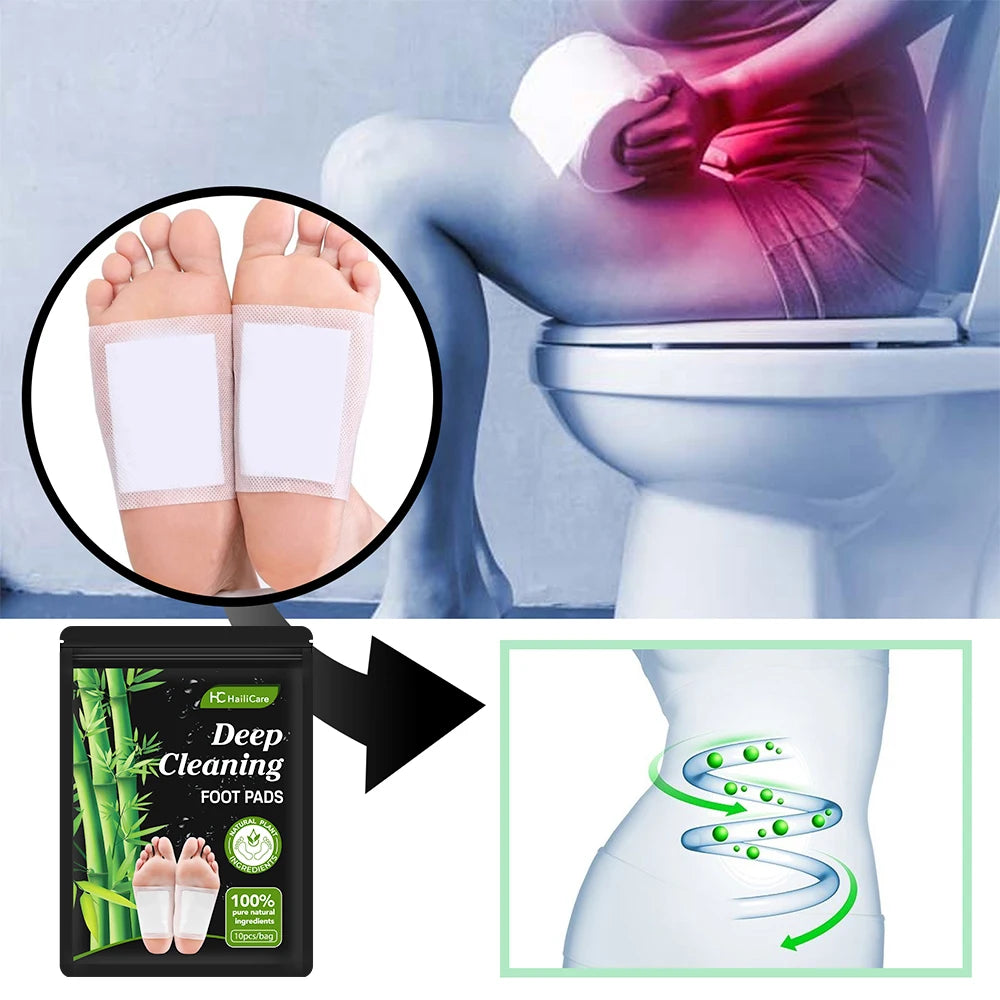10PCS Detox Foot Patches Stress Relief Feet Deep Sleep Herbal Detox Sticker Conditioning Body Relieve Stress Foot Care Tool